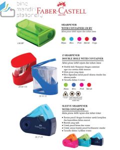 Contoh Faber-Castell Sleeve Sharpener (182714) Serutan rautan peruncing pensil merek Faber Castell