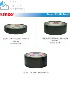 e-catalogue gambar alat tulis Kenko Cloth Tape Black 36 mm/15 Y Lakban Kain