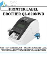 Katalog brosur gambar peralatan Label printer seperti Brother P-Touch QL-820NWB P-touch Labeller