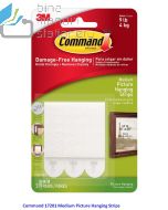 Gambar stationery Command 17201 Medium Picture Hanging Strips Pengait Gantungan Cantolan Frame Foto Pigura Bingkai Lukisan dan aneka katalog 3M Command grosir