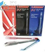 e-catalogue gambar alat tulis Snowman Ballpoint V-1 Fine 0.7mm Red Pena Pulpen